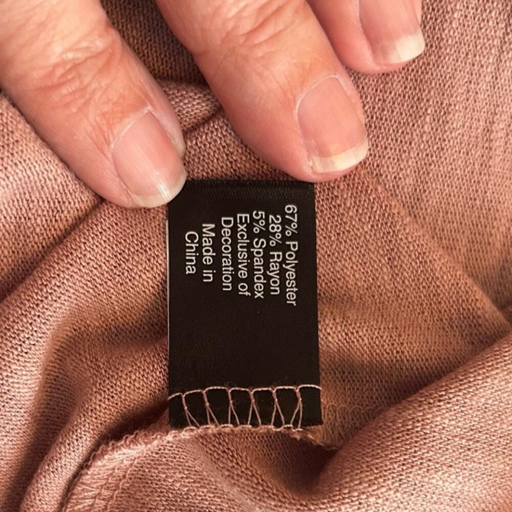 Lane Bryant pink long sleeve shirt with lace detail, Size 14/16 - Picture 7 of 7